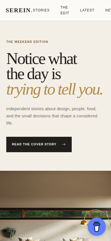 Serein Journal — actual mobile screenshot