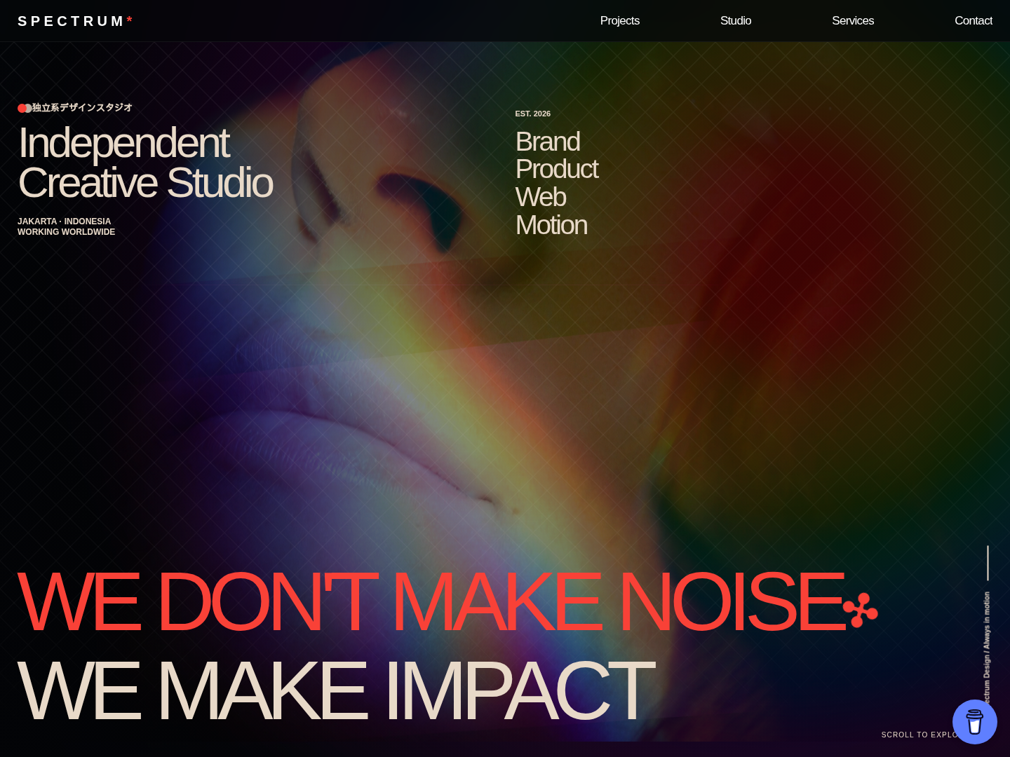 Spectrum Studio theme — actual desktop screenshot